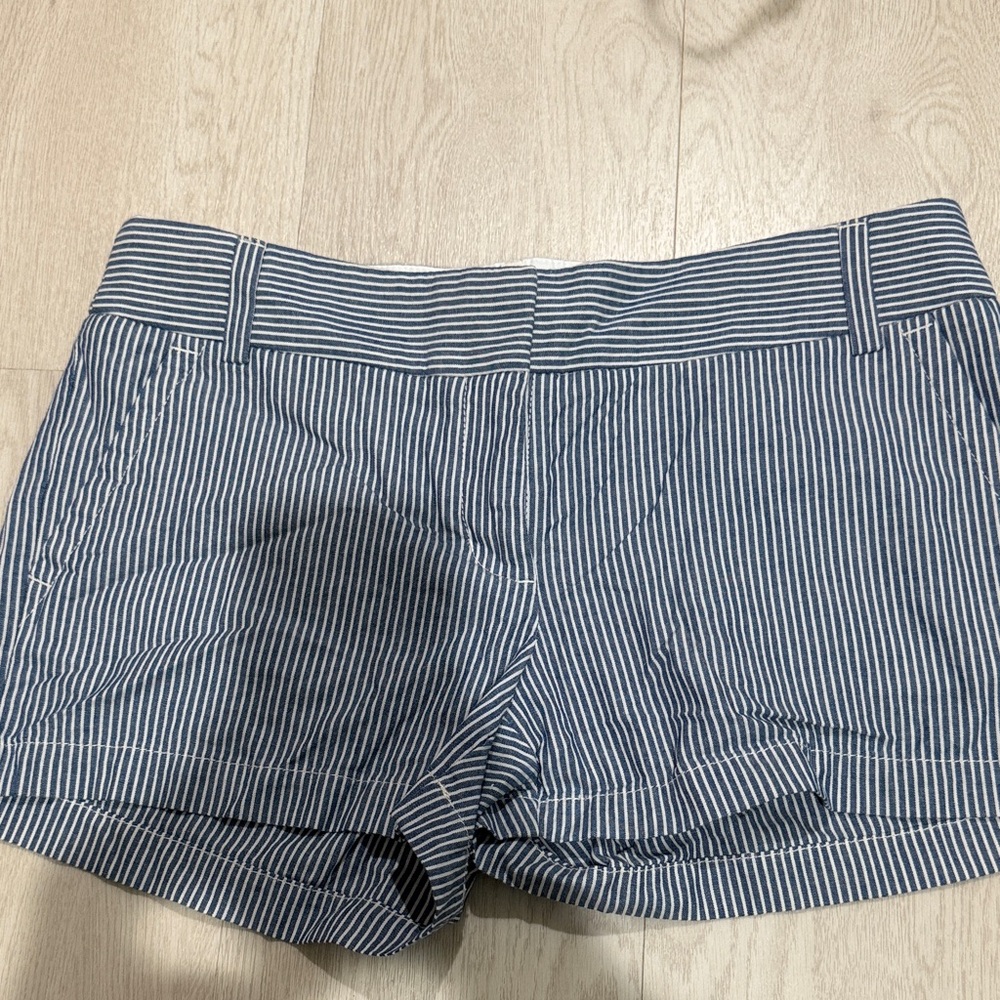 J. Crew Navy and White Striped Women's Shorts